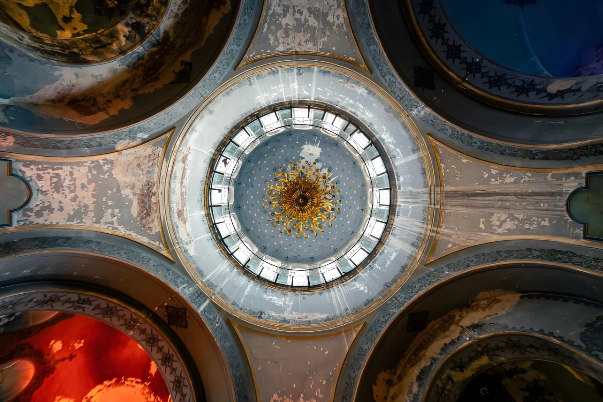Saint Sophia Cathedral illuminated at night